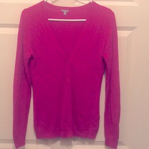 Hot pink v-neck cardigan